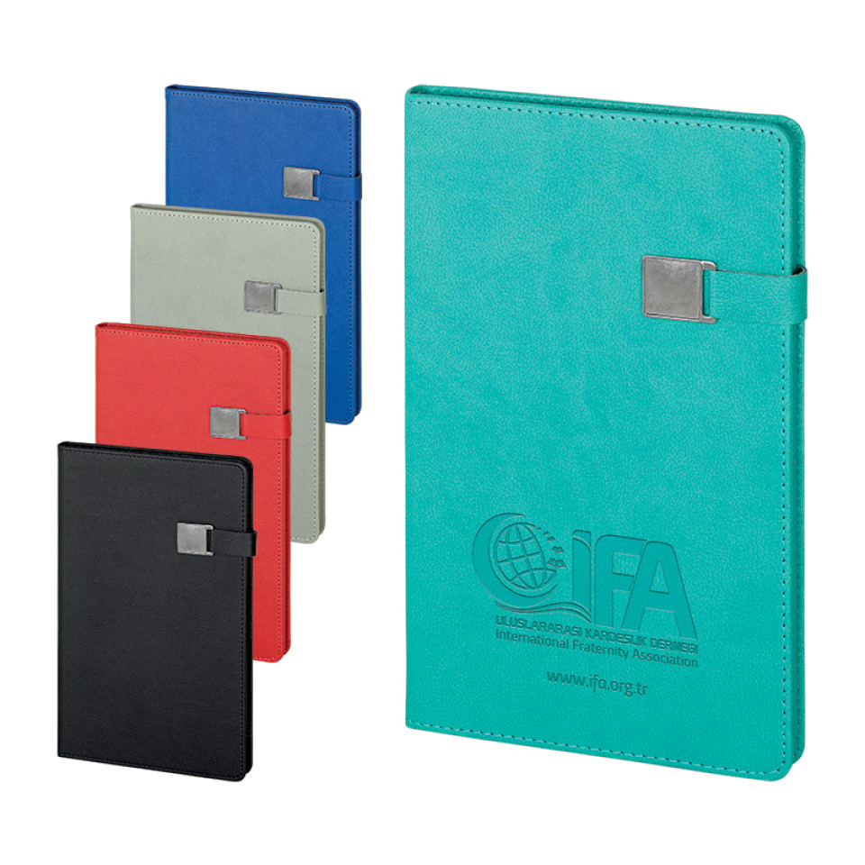 2660 Turkuaz Termo Deri̇ Defter